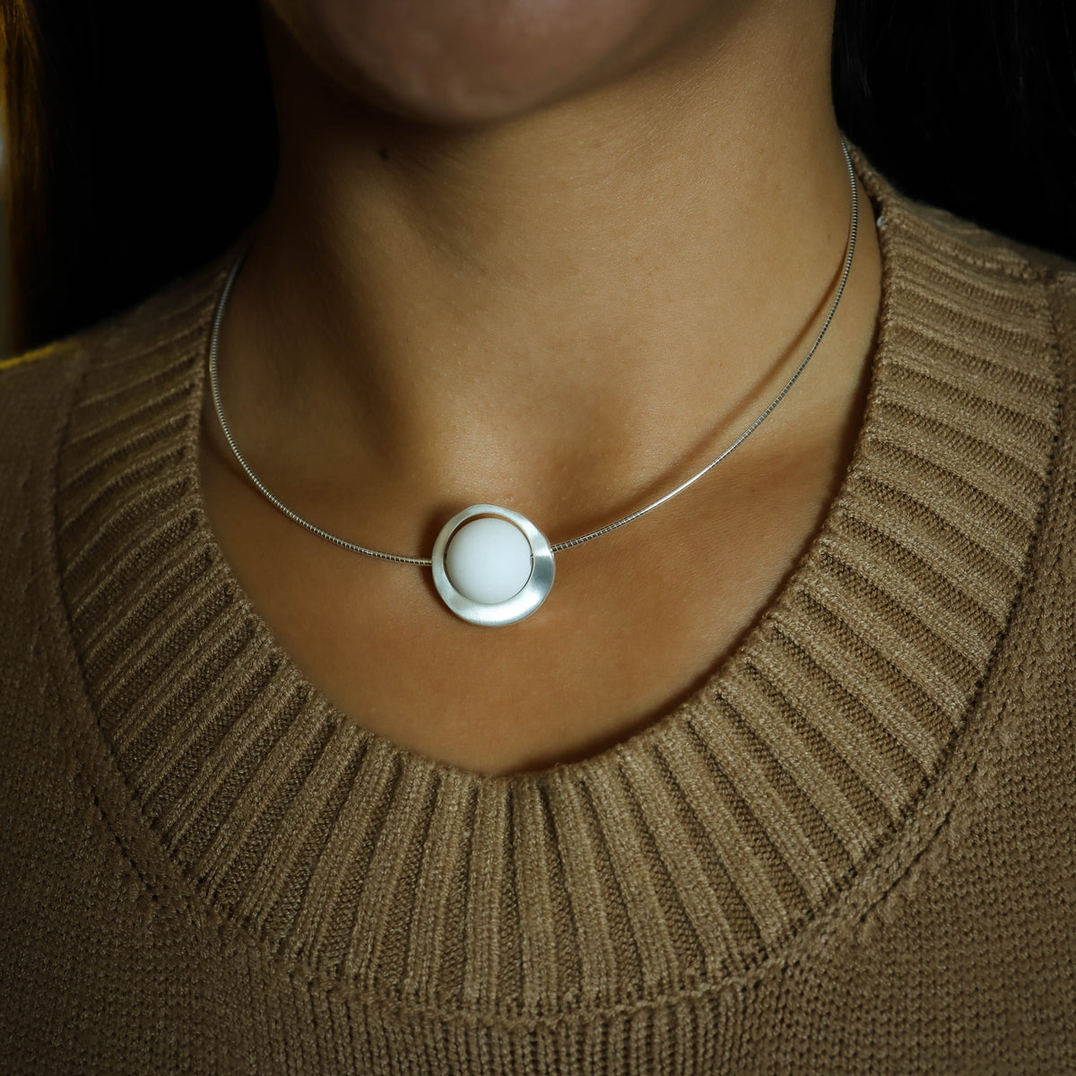 Collier &quot;wave circle&quot;