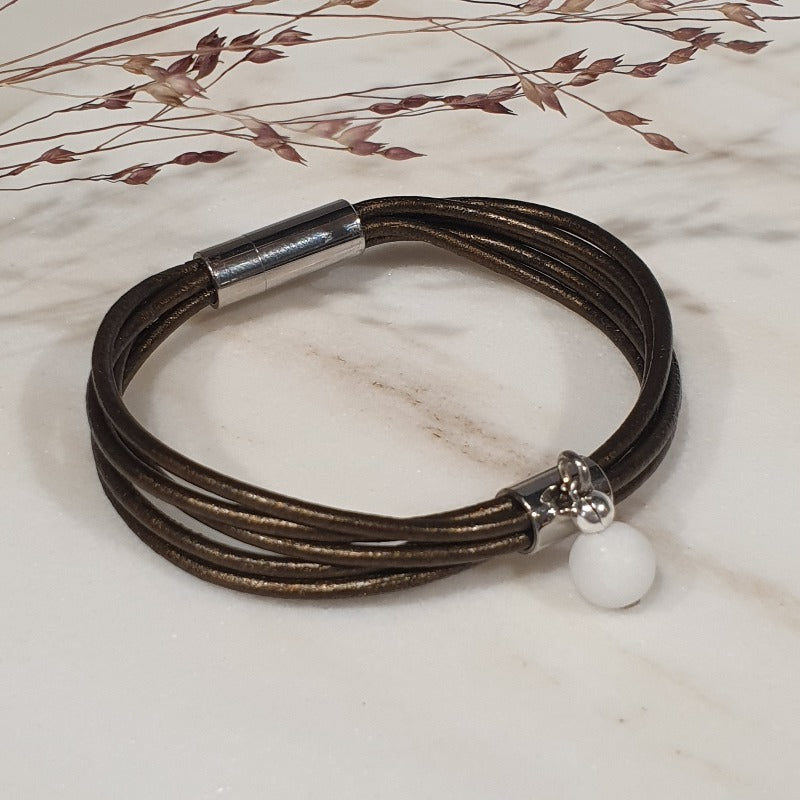 New! Bracelet &quot;chic&quot; brown metallic