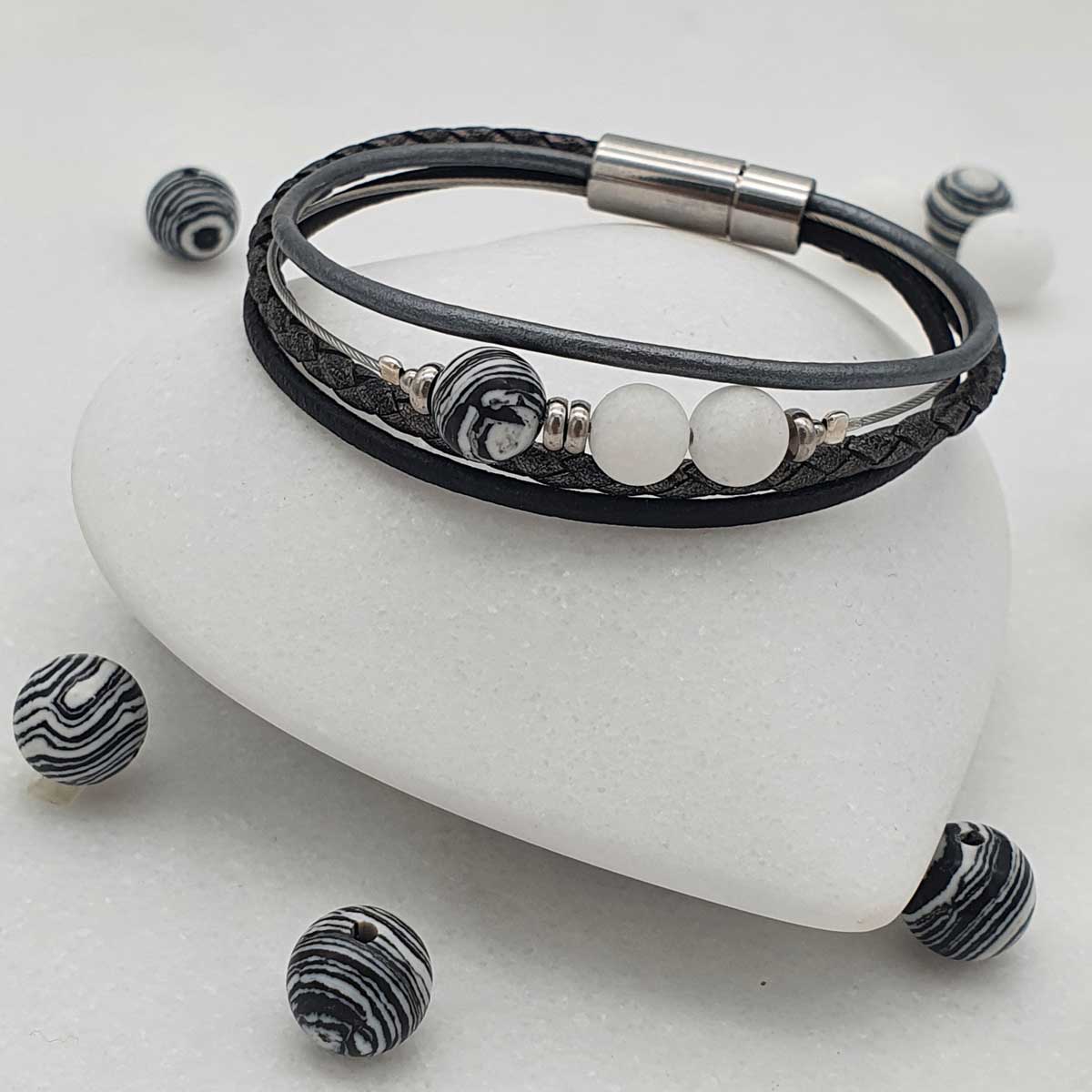 Armband &quot;black &amp; white&quot;