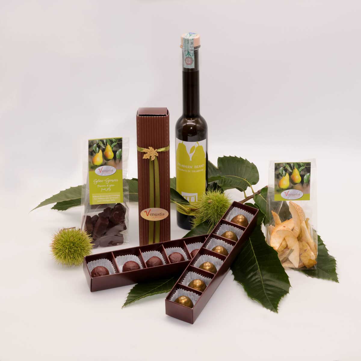 Fruchtgelee im Schokolademantel mit Williams Birne - Venustis