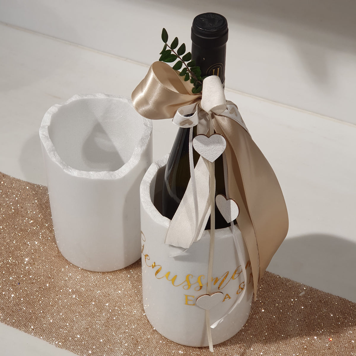 Weinkühler Marmor personalisierbar aus Laaser Marmor