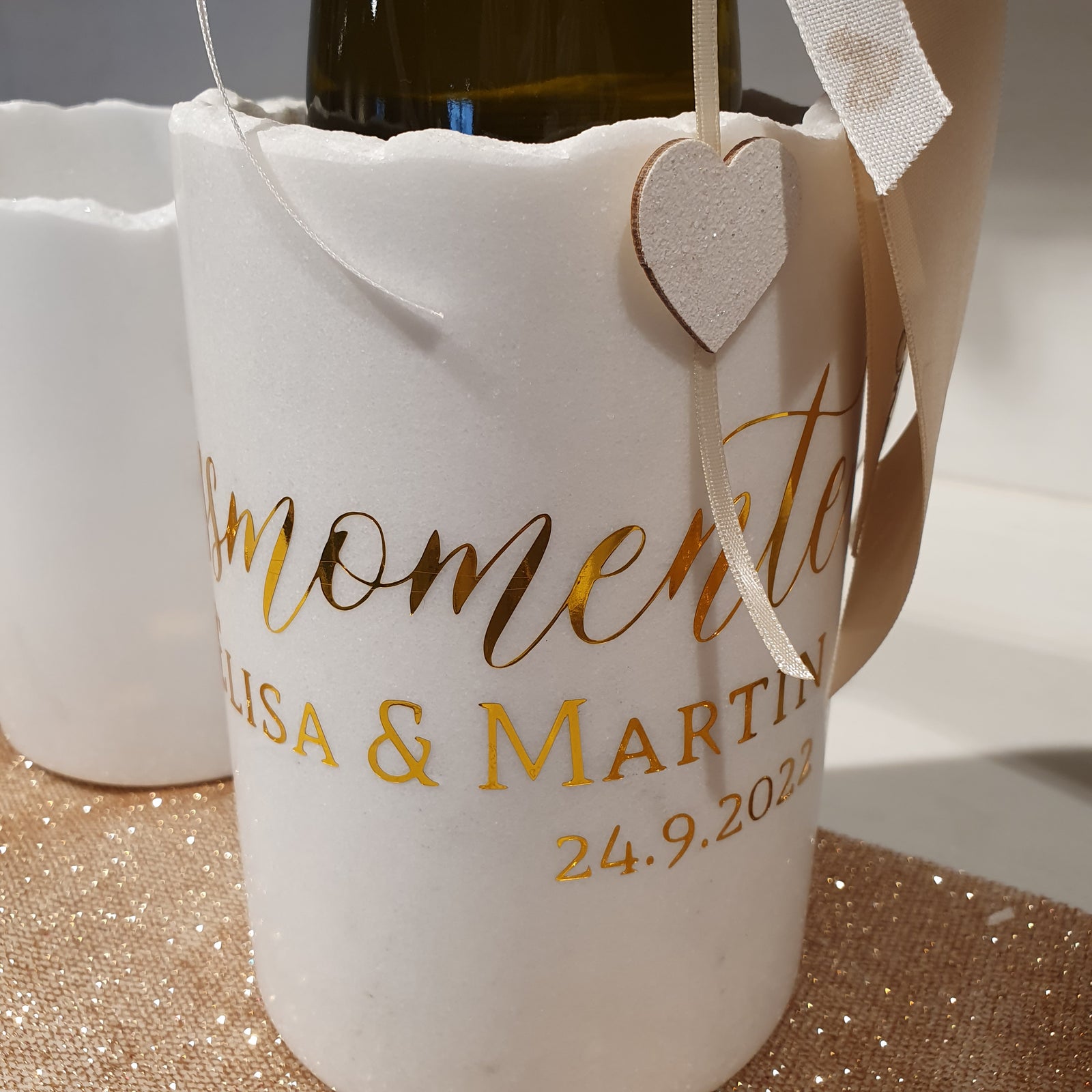 Weinkühler Marmor personalisierbar aus Laaser Marmor