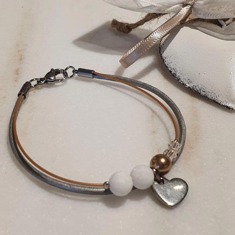 Armband &quot;Valentine&quot; rosé-silber