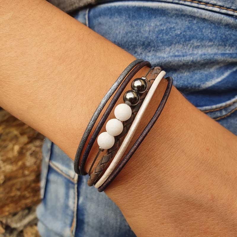 Armband &quot;lifestyle&quot; grau/blau