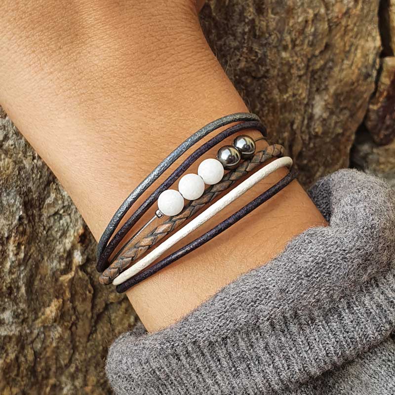 Armband &quot;lifestyle&quot; grau/blau