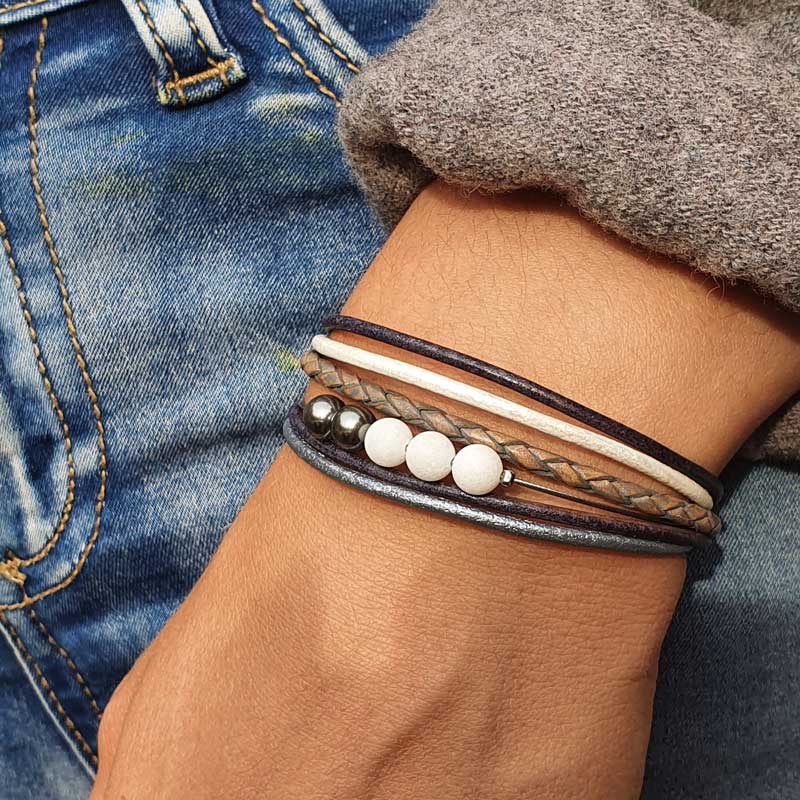 Armband &quot;lifestyle&quot; grau/blau