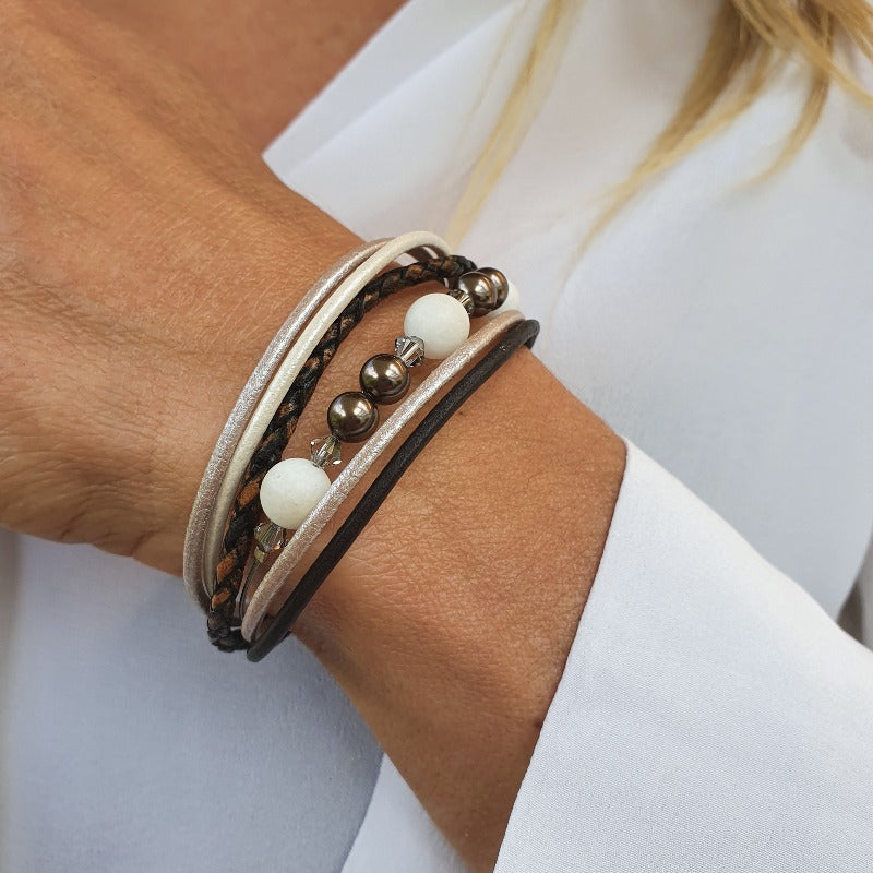 Armband &quot;style&quot; braun-puder