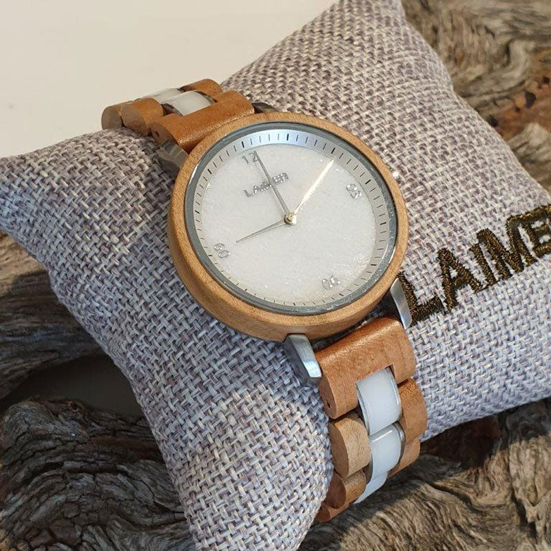Holzuhr MARMOR &amp; MARILLE 36 mm