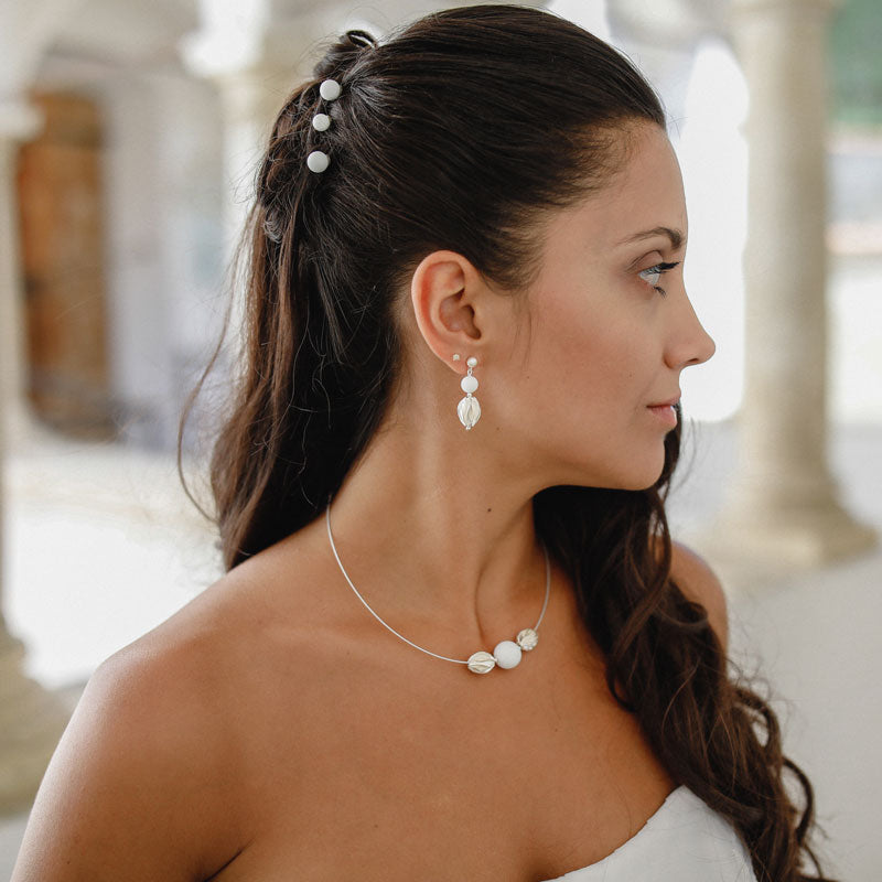 Bridal jewelry earrings &quot;Fabienne&quot;