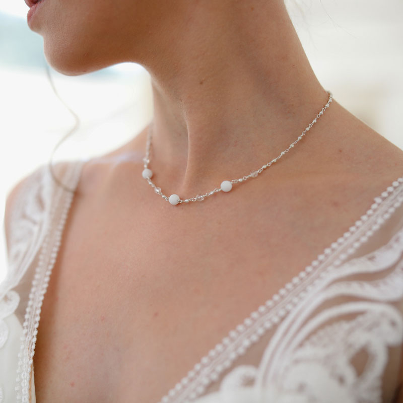 Bridal jewelry necklace &quot;Theresa&quot;