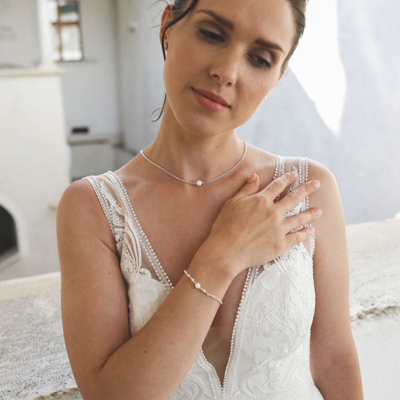 Bridal jewellery necklace &quot;Marie Lena&quot;