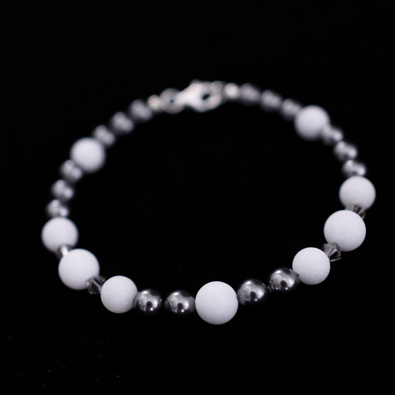 Armband "elegance" grau, Magnetverschluss - Venustis