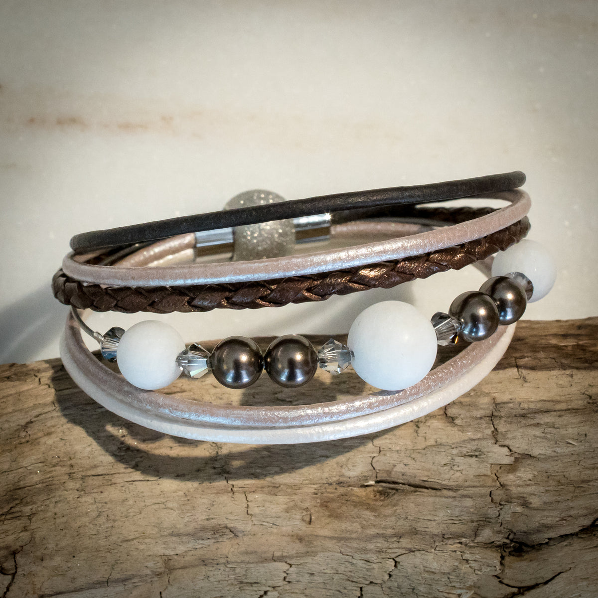 Armband &quot;style&quot; braun-puder