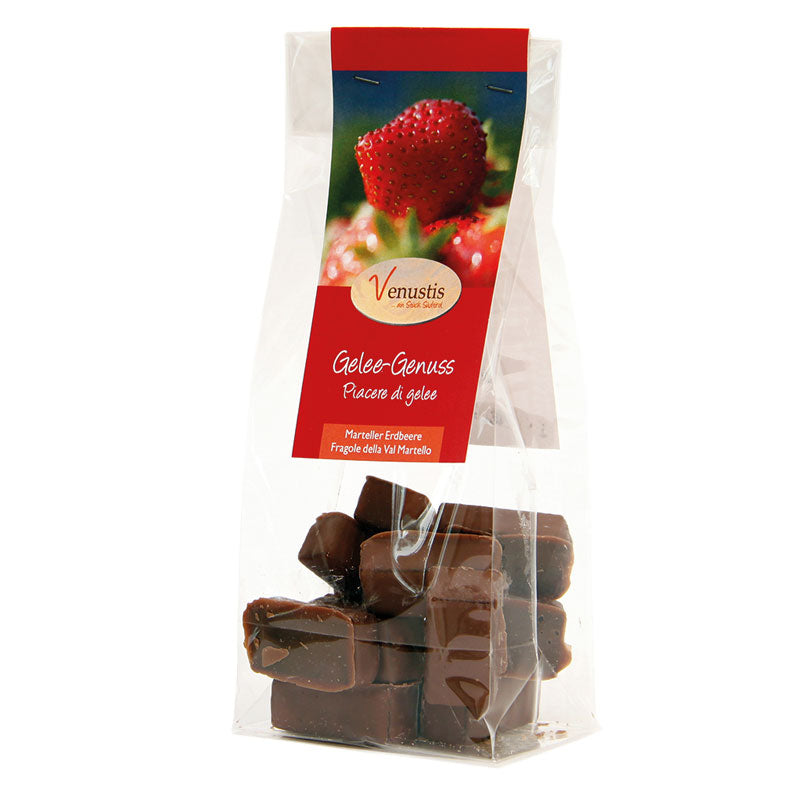 Fruchtgelee im Schokolademantel mit Marteller Erdbeere - Venustis