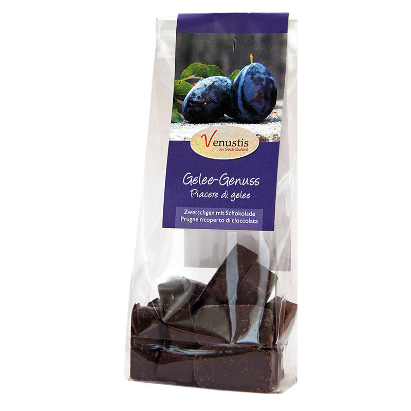 Fruchtgelee im Schokolademantel mit Zwetschke - Venustis