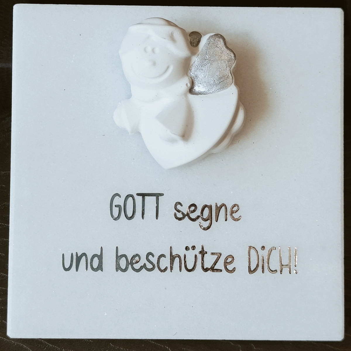 Spruch auf Laaser Marmortafel &quot;Gott segne&quot; klein