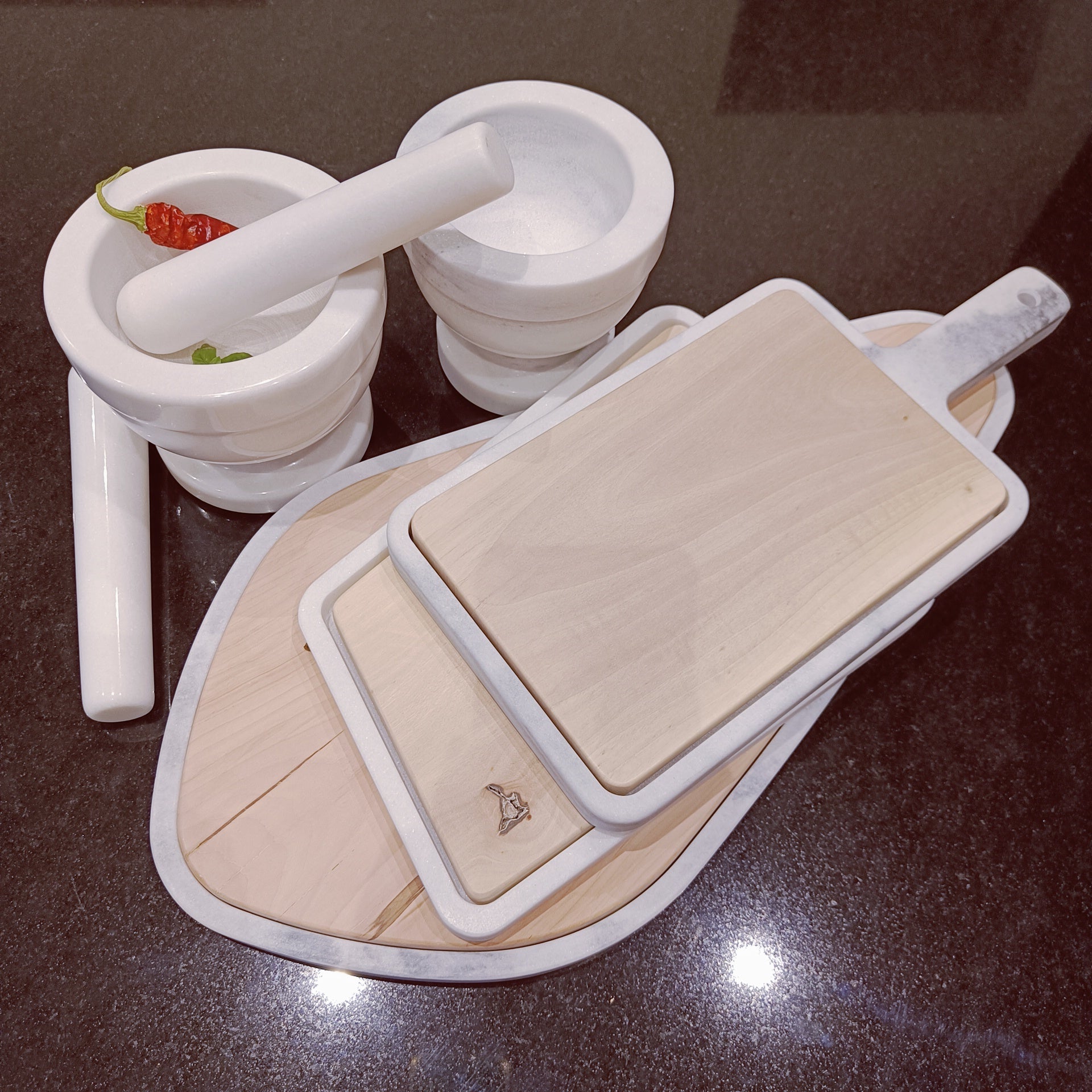 Schneidebrett "Marmor & Birne", mittel - Venustis Schneidebrett "Marmor & Birne", mittel - Venustis