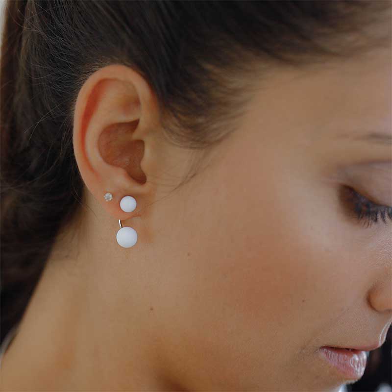 Bridal jewelry earring &quot;double&quot;
