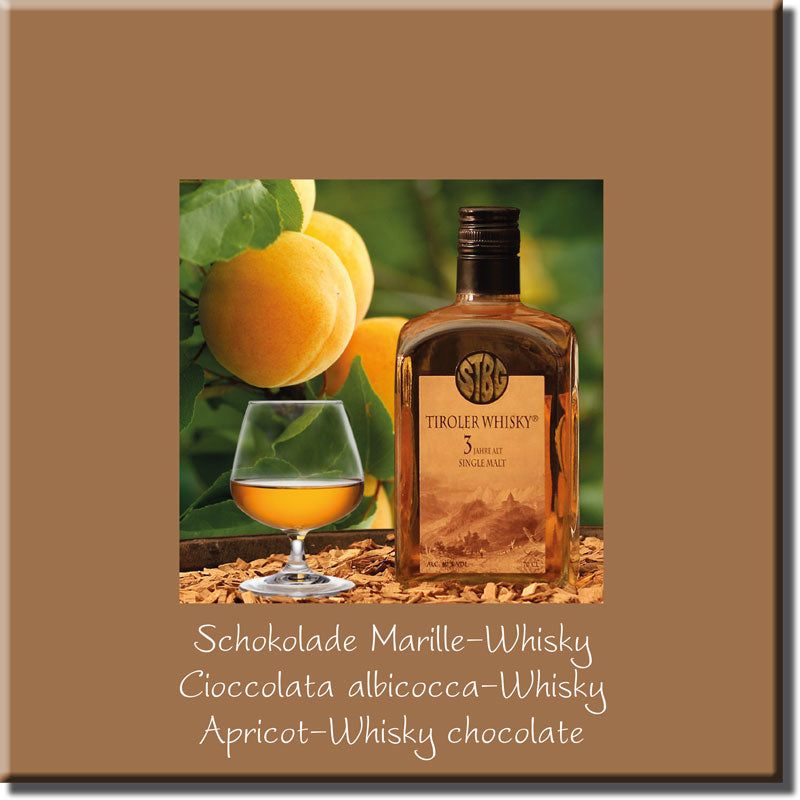 Schokolade Marille-Whisky, Edel Zartbitter 60% - Venustis
