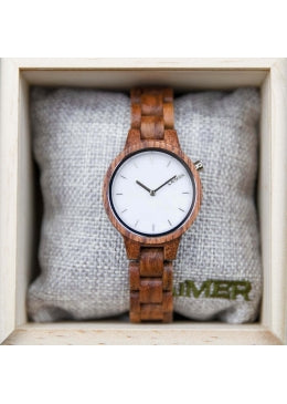 Wooden watch MARMO ROSE 34 mm